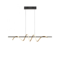 Suspension LED dimmable 121 cm 3000 K noir laiton