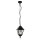 Lampe à suspendre noire IP43 Rustique Verre déglise