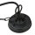 Lampe à suspendre noire IP43 Rustique Verre déglise