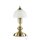 Lampe de table verre métal 35 cm en bronze blanc Art Nouveau