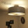 Graue Deckenlampe Viviane mit Stoffschirm