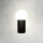 Wandlampe Schwarz Weiß H: 23,5 cm Messing Aluminium Glas