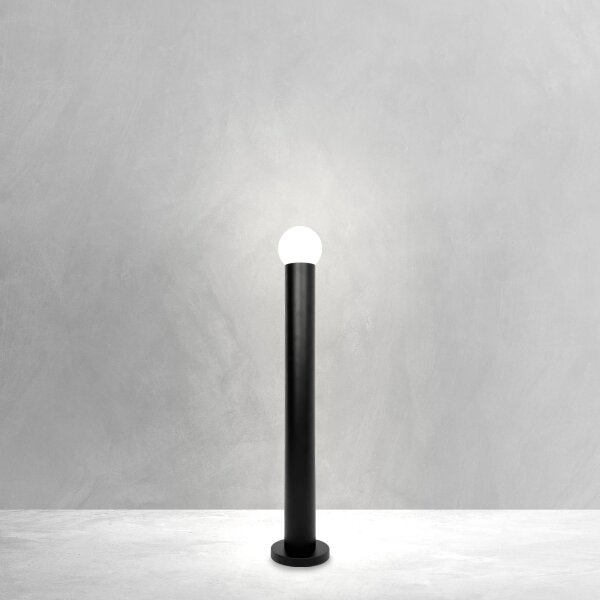 Stehlampe innen E14 101 cm Schwarz Weiß Messing Alu Glas