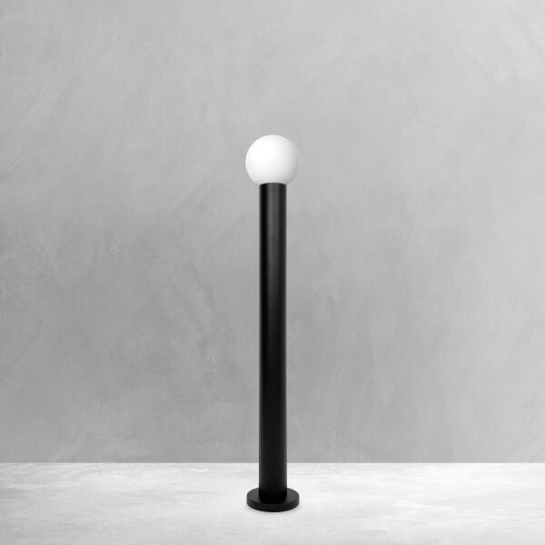Stehlampe E14 124 cm Schwarz Weiß Messing Glas Aluminium