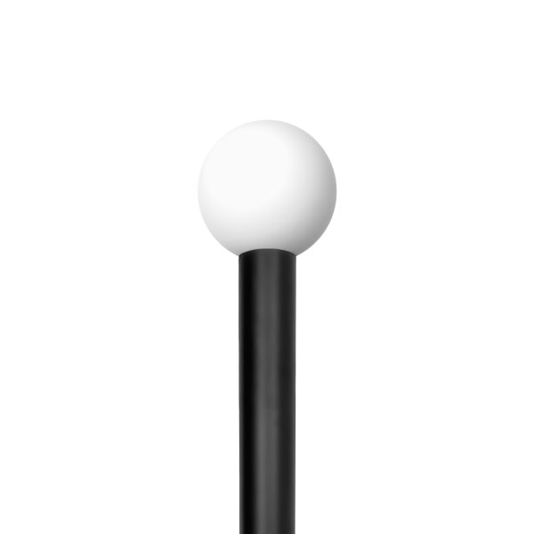 Stehleuchte innen 148 cm Schwarz Weiß Messing Glas Alu E27