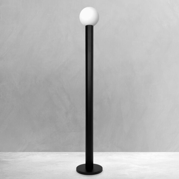 Stehlampe Wohnzimmer 173 cm Schwarz Weiß E27 Messing Glas Alu