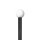 Stehlampe Wohnzimmer 173 cm Schwarz Weiß E27 Messing Glas Alu