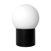 Tischlampe Kugelschirm Schwarz Weiß H: 18 cm Modern