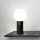 Tischlampe Schwarz Weiß H: 29 cm Messing Alu Glas E14