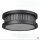 Outdoor Deckenleuchte rund Ø 30,5 cm 3x E14 IP44 Schwarz