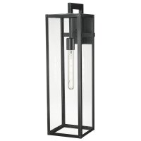 Wandlampe außen Haus Edelstahl Glas E27 H: 63,5 cm...