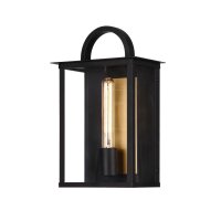 Außenlampe Edelstahl Glas E27 IP23 H: 36 cm eckig...