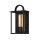 Außenlampe Edelstahl Glas E27 IP23 H: 36 cm eckig Rustikal