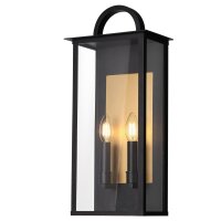 Außenleuchte Edelstahl Glas IP23 H: 51 cm 2x E14...