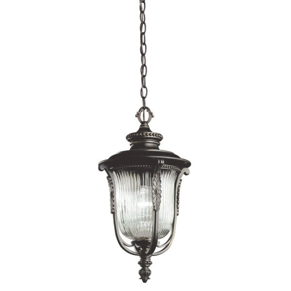 Lampe à suspendre dextérieur MORGANA verre strié réglable