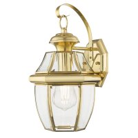 Wandleuchte außen Rustikal Alu Glas E27 in Gold...
