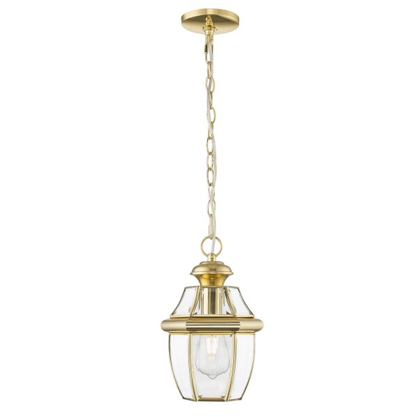 Hängeleuchte außen E27 Alu Glas Ø 21 cm IP23 in Gold Vintage