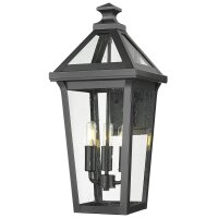 Außenwandlampe Edelstahl Glas H: 54 cm IP23 Schwarz...