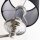 Wandleuchte Stoffschirm E14 H: 25 cm Chrom Schwarz klein