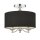 Deckenlampe rund Ø 40 cm Schwarz Chrom 3x E14 Stoff Metall