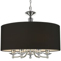 H&auml;ngelampe Stoff Metall rund &Oslash; 50 cm 5x E14...