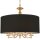 Hängelampe rund Stoff Metall Ø 50 cm in Gold Schwarz E14