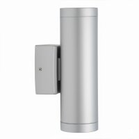 Wandleuchte außen Messing IP64 Up Down 21 cm hoch GU10