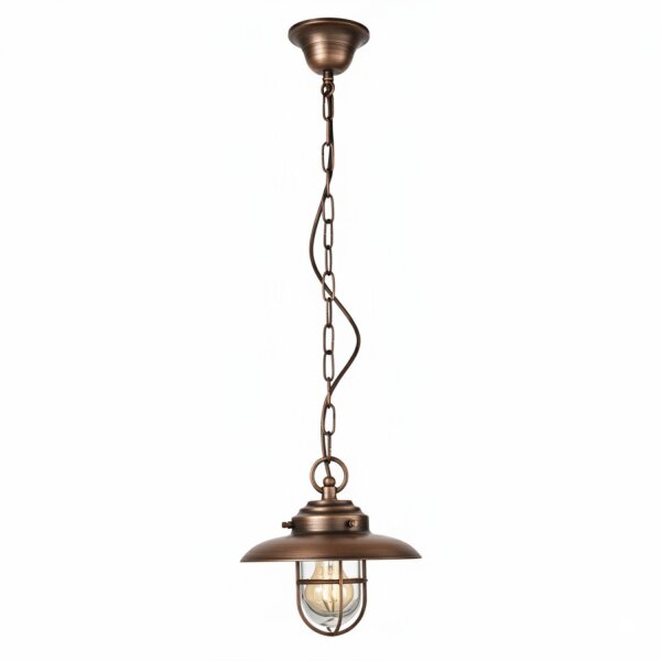 Außenlampe Messing massiv Glas rund Ø 23 cm IP54 E27