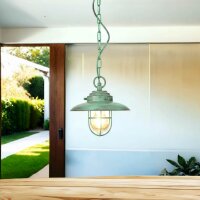 Außenleuchte Messing Glas E27 IP54 D: 23 cm...