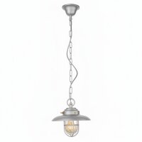 Außenlampe Messing massiv Glas rund D: 23 cm IP54 Grau