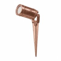 Außenlampe Messing massiv 27 cm Erdspieß IP64...