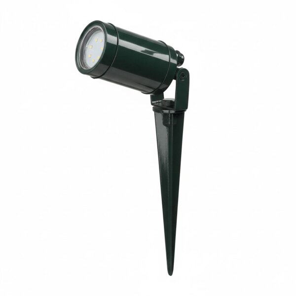 Stehlampe außen Echt-Messing GU10 IP64 27 cm hoch Grün