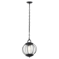 Lampe &agrave; suspendre POND noir rond verre vintage...
