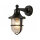 Außenwandlampe Messing Glas 27 cm hoch IP64 Schwarz E27