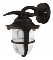 Au&szlig;enleuchte Wand Glas Messing massiv E27 IP64 H:...