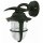 Wandlampe au&szlig;en Echt-Messing Glas 24 cm hoch IP64 Gr&uuml;n