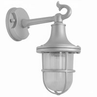 Au&szlig;enwandleuchte Messing massiv Glas H: 25 cm IP64...