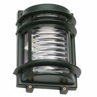 Außenwandlampe Echt-Messing Glas E27 IP43 26 cm breit