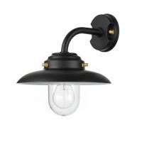 Außenwandleuchte Echt-Messing Glas E27 IP64 30 cm...
