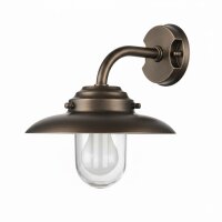 Außenlampe  Schwarz antik Glas Messing massiv E27...