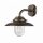 Außenlampe  Schwarz antik Glas Messing massiv E27 IP64 Maritim