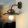 Außenwandlampe Echt-Messing Glas E27 IP64 30 cm breit