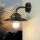 Außenlampe Wand Glas Messing massiv E27 IP64 B: 30 cm