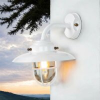 Wandlampe au&szlig;en Messing massiv Glas B: 30 cm IP64...