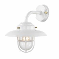 Wandlampe außen Messing massiv Glas B: 30 cm IP64...