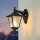 Wandlampe außen Messing 23 cm hoch IP43 Schwarz E27