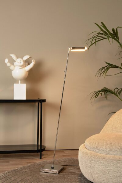 LED Stehlampe flexibel Chrom 2700-4000 K 134 cm dimmbar