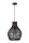 Dekorative Hängelampe Papier Schwarz Modern Ø35 cm rund