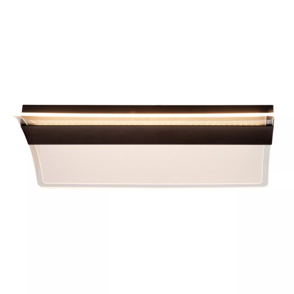 LED Wandleuchte Metall IP44 B:39 cm Schwarz 3000 K 12 W