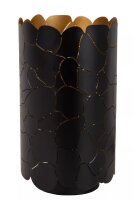 Kleine Tischleuchte Schwarz Gold Schalter E27 26,5 cm